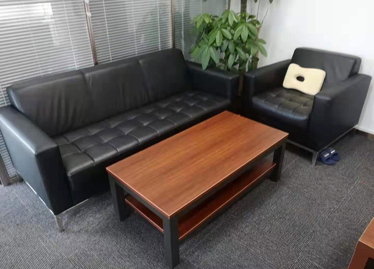 办公沙发组合 办公室真皮沙发3人 现代简约办公沙发茶几组合-阿里巴巴